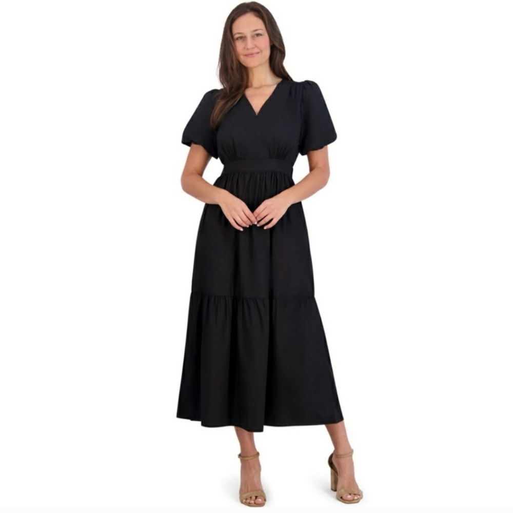 French Connection Black Midi Dress - Picture 3 of 7